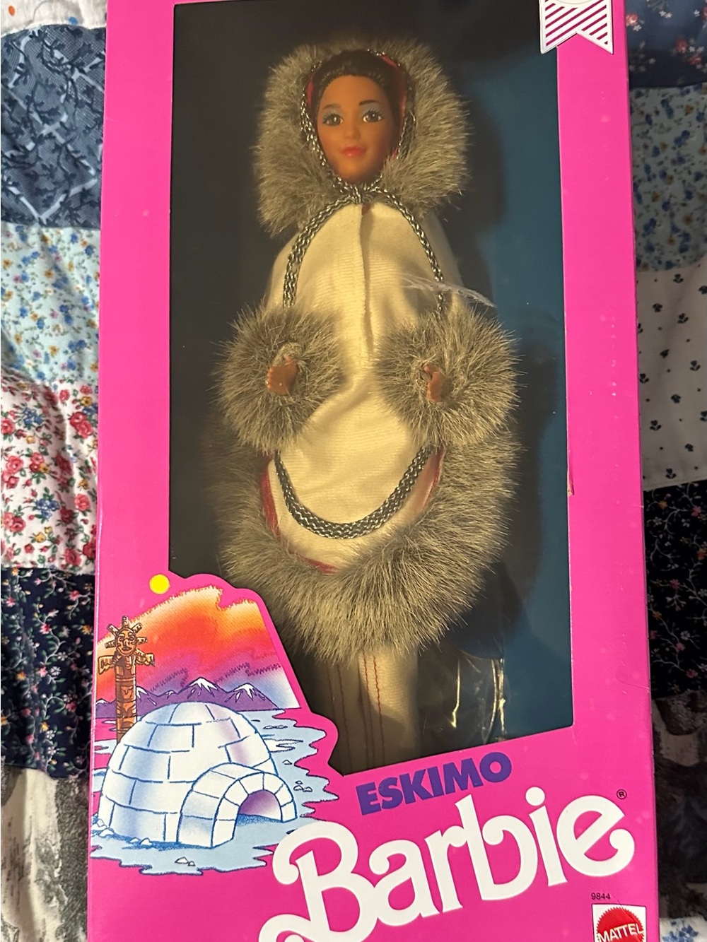 Barbie Box Back Artwork in Pink, White and Blue